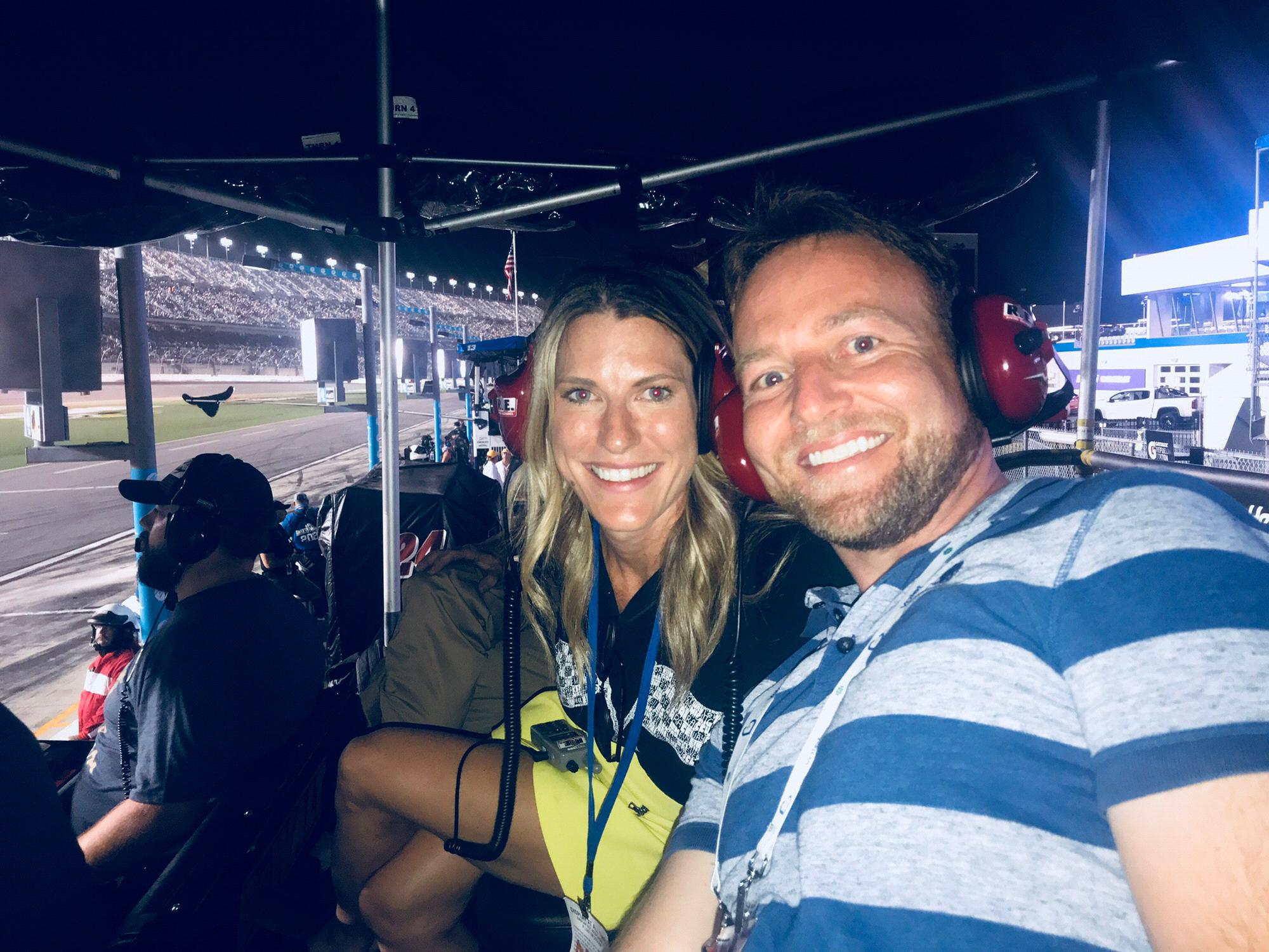 Steph's first Nascar race...we won so she's undefeated.