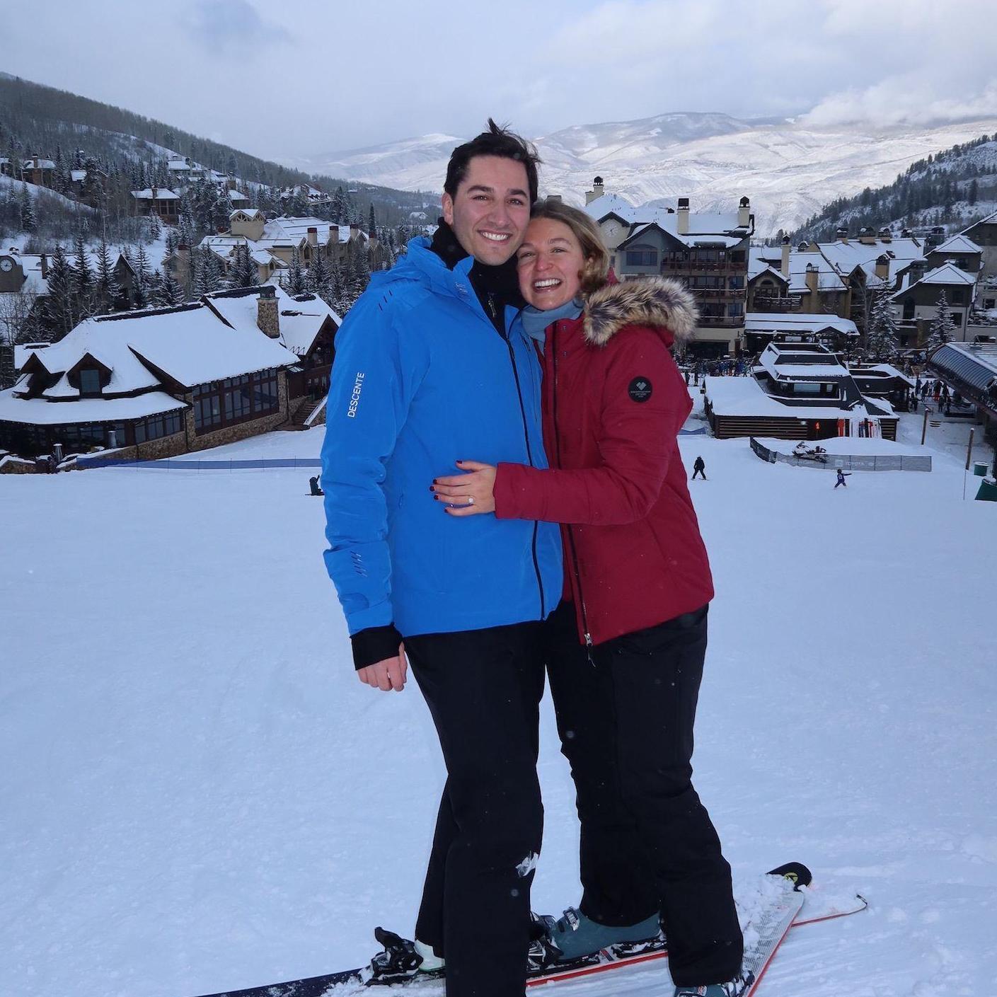 Moments after getting engaged in Beaver Creek!