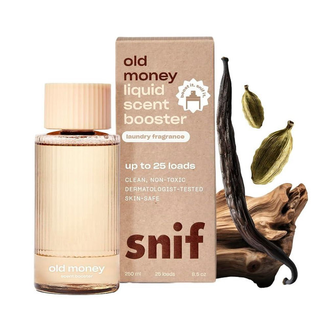 Snif Old Money Scent Booster, Rich and Cozy Scent, 25 Loads, Non-Irritating to Skin, Clean, Non-Toxic, Vegan, Cruelty Free, 8.5oz
