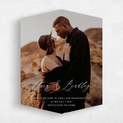 White Diamond Wedding Save the Date - Hillpine Photo