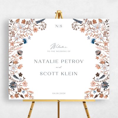 Blue Wedding Sign - Spasso Landscape