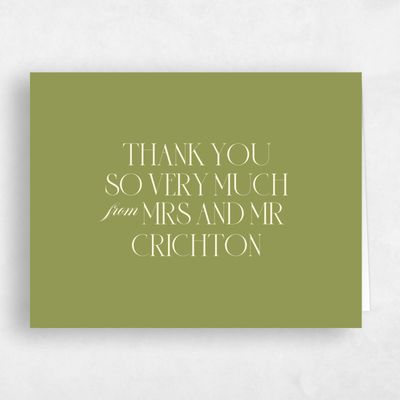 Marsh Green Wedding Thank You - Milan Landscape