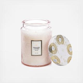 Japonica Embossed Jar Candle