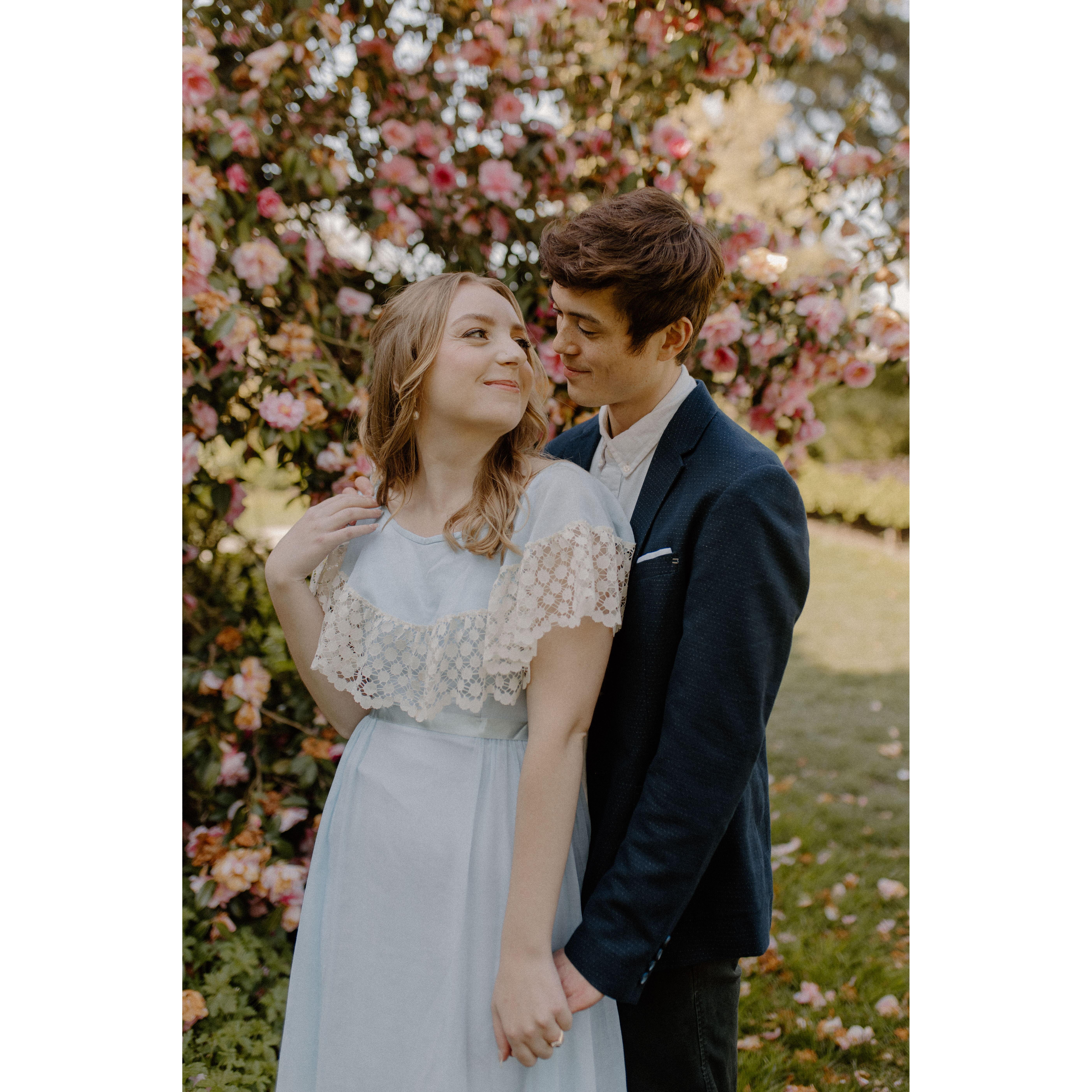 Eva wearing Grandma's wedding dress at her favorite wedding venue! Photo taken by one of our wedding photographers & bestie Annie Ritter-Jones Photography