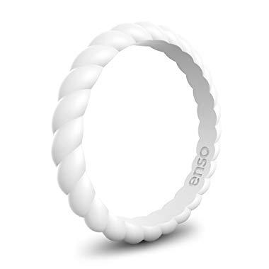 Enso Rings Braided Silicone Rings Premium Fashion Forward Stackable Silicone Ring