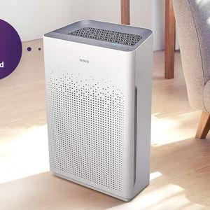 WINIX AM90 Air Purifier for Home Large Room Up to 1740 Ft² in 1 Hr With Air Quality Monitor, True HEPA, Carbon Filter and Auto Mode, Captures Pet Allergies, Smoke, Dust