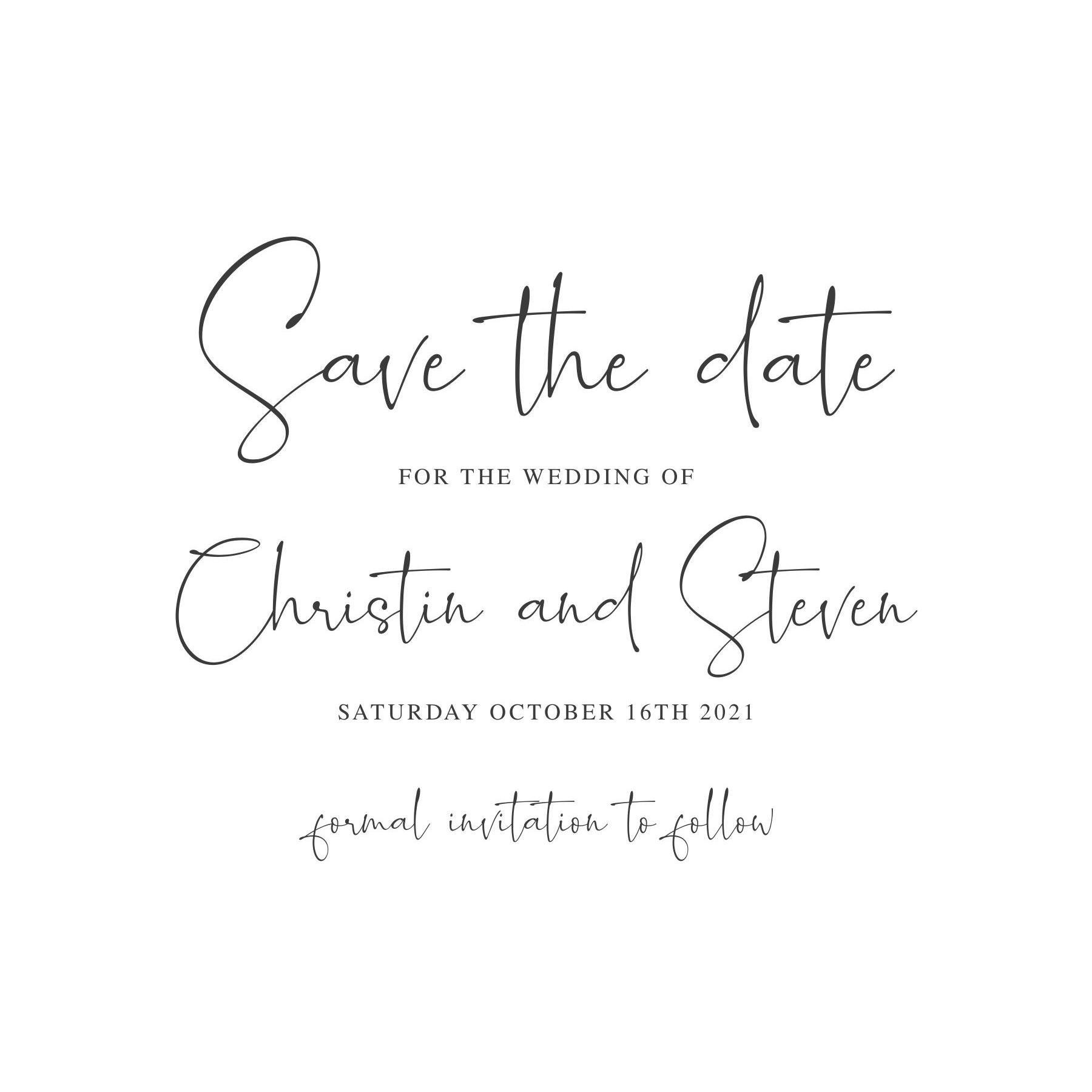 Don't forget to save the date!