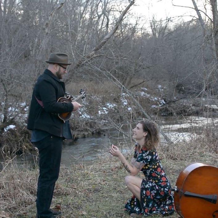 Julia proposing to John in the glen where we will get married in October.