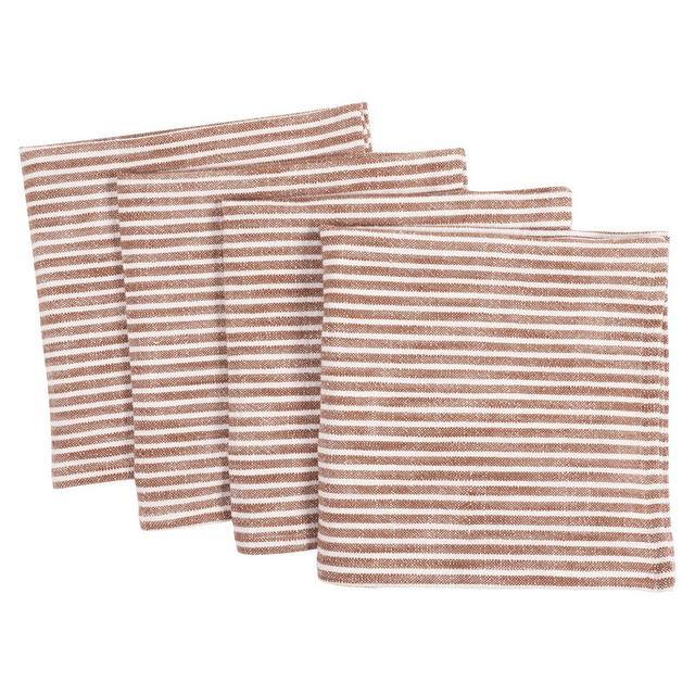 KAF Home Monaco Relaxed Casual Farmhouse Napkin | Set of 4, 100% Slubbed Cotton, 20x20 Inch Cloth Napkins | for Entertaining and Everyday Use