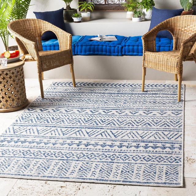 Gunter Power Loom Blue/Khaki Rug