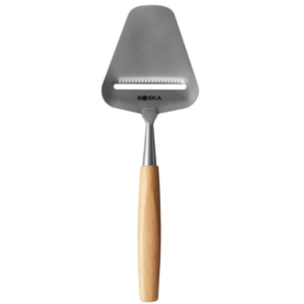 Boska cheese slicer Amigo/Slicer for mature and aged cheese/Ergonomic handle/Stainless steel/Beech wood/Non-stick thanks to BSF treatment/Also for slicing vegetables