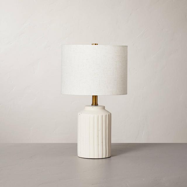 Fluted Ceramic Table Lamp Cream - Hearth & Hand™ with Magnolia