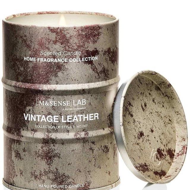 M&SENSE Vintage Leather Scented Candles Natural Non Toxic, Aromatherapy Candle for Stress Relief Meditation Relaxing, Housewarming Gifts for Women Men, 11.3oz 70 Hour Long Burning