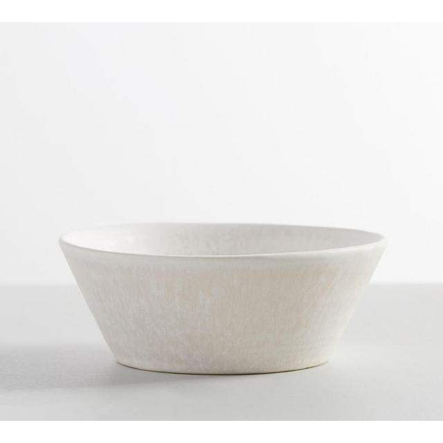 Larkin Reactive Glaze Stoneware Soup Bowls, Set of 4 - Shell White