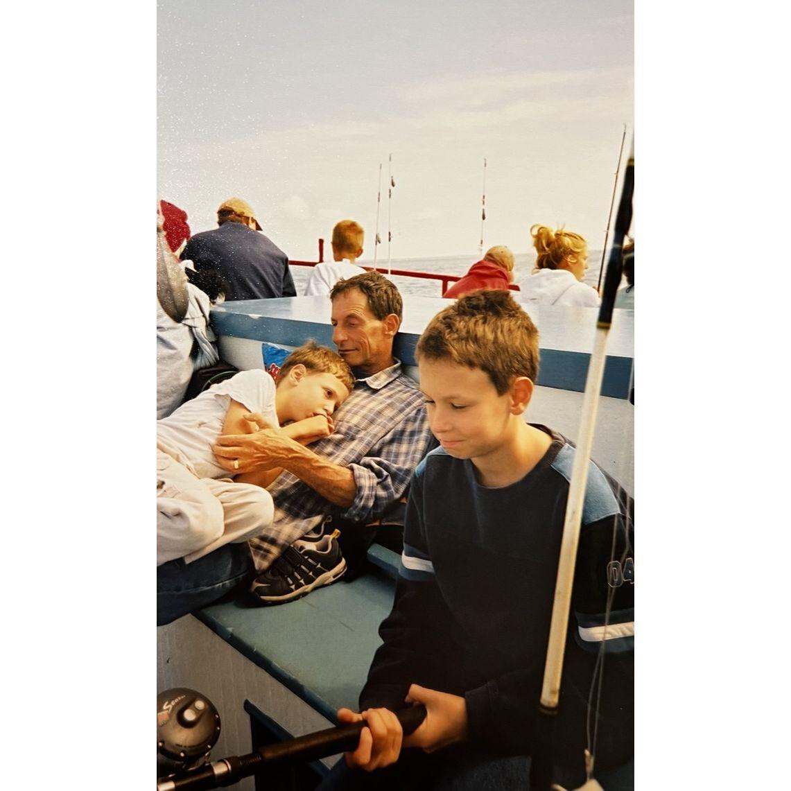 Randy, David and Nathan enjoying a fishing trip off Martha's Vineyard from 2003.