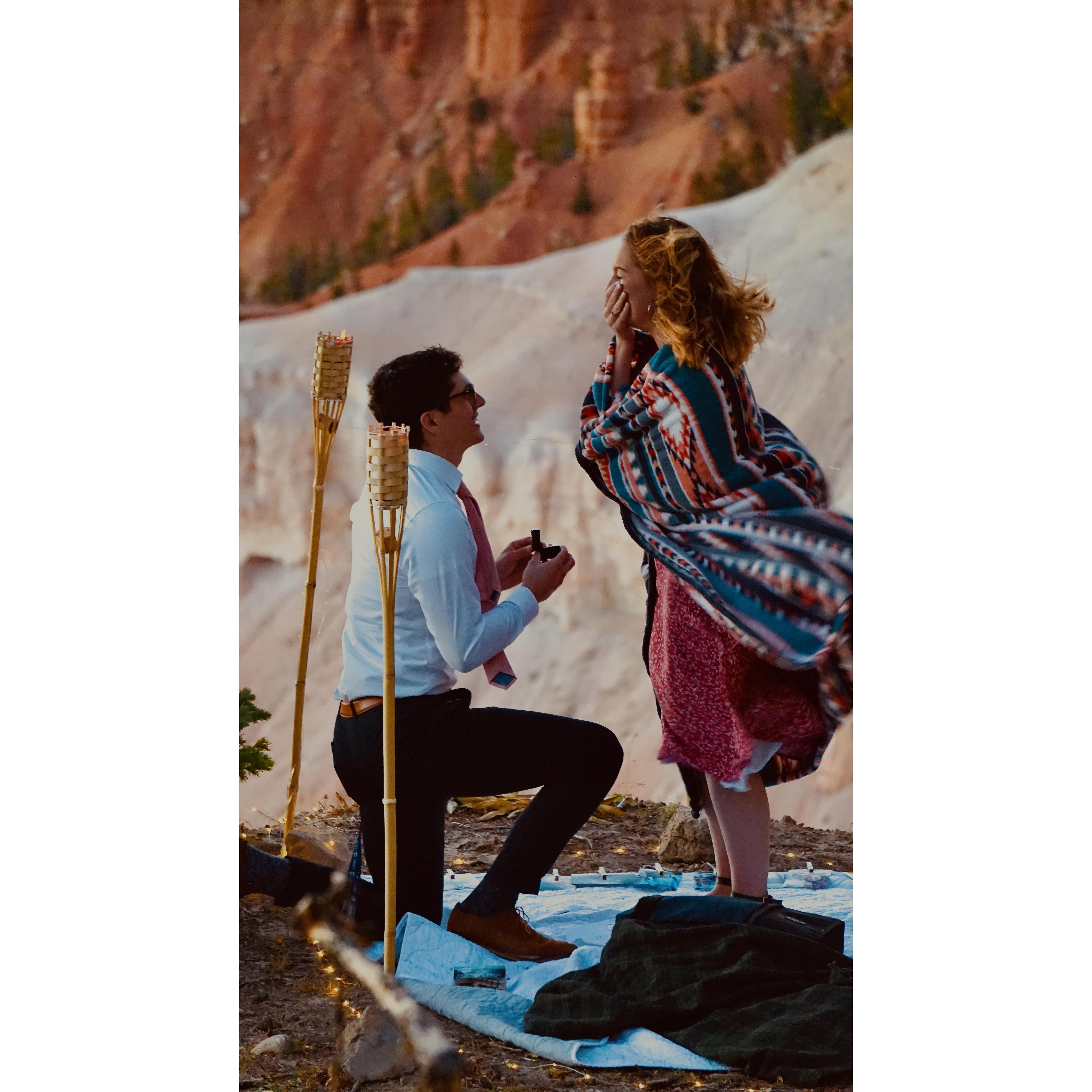 she said yes!!
