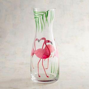 Fannie Flamingo Hand-Painted Carafe