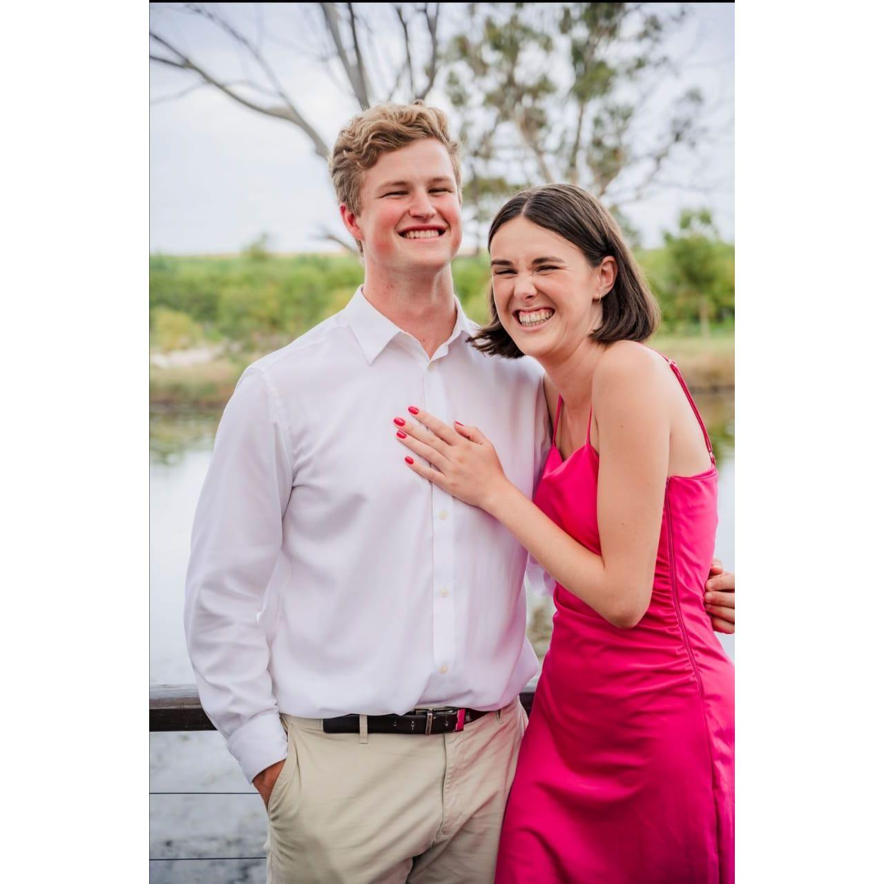 Our first wedding together