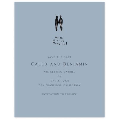 Powder Blue Wedding Digital Save the Date - Dunluce Suits