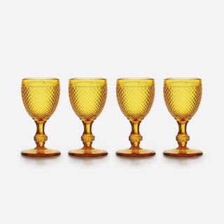 Bicos Set of 4 Water Goblets Amber