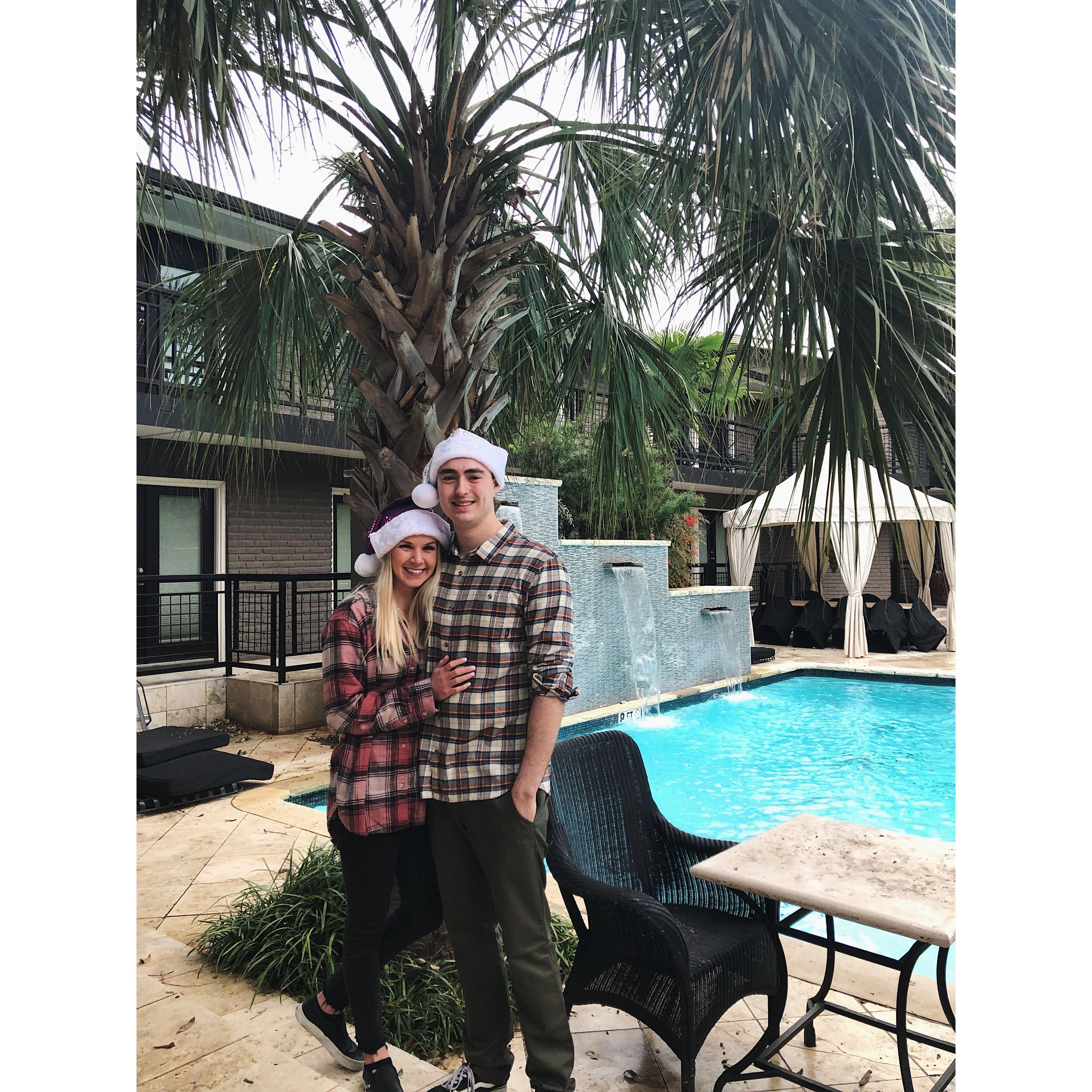 Our first Christmas together in 2018.
