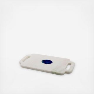 Marble Serving Board with Agate Inlay