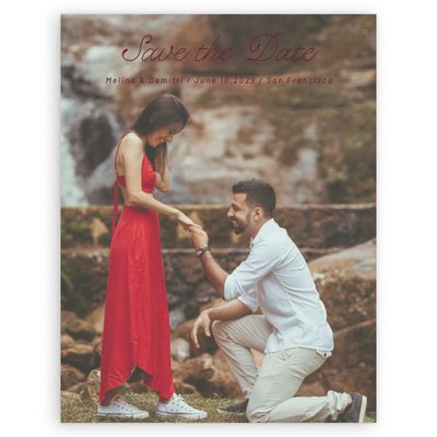 Wine, Red Wedding Digital Save the Date - Sabbia Photo