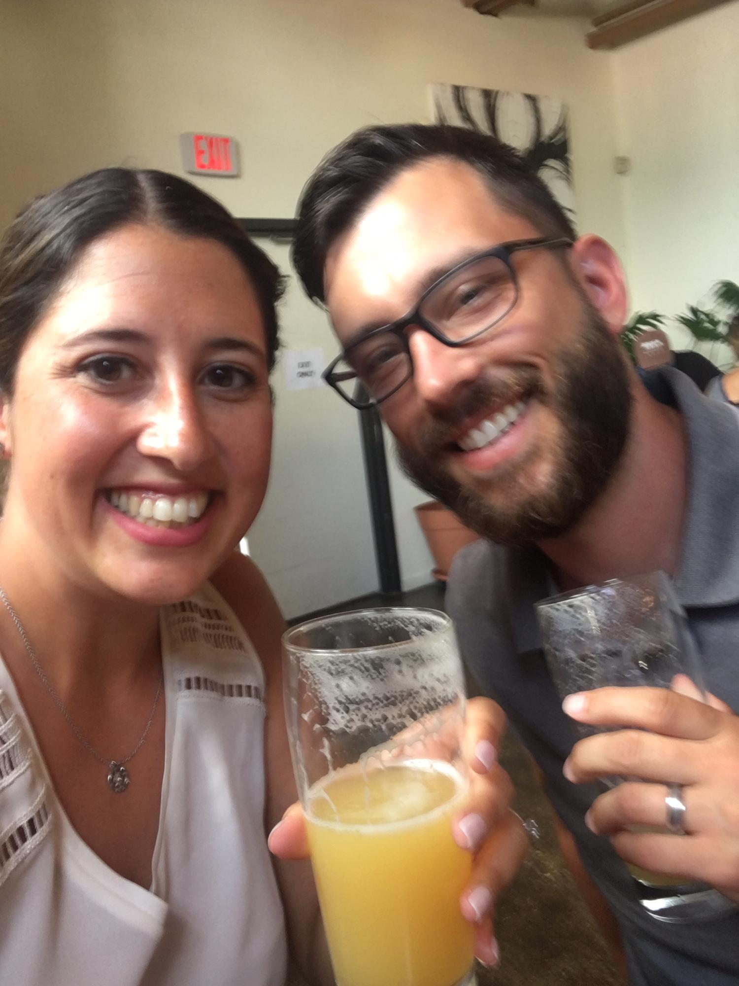 Our first outing as husband and wife!