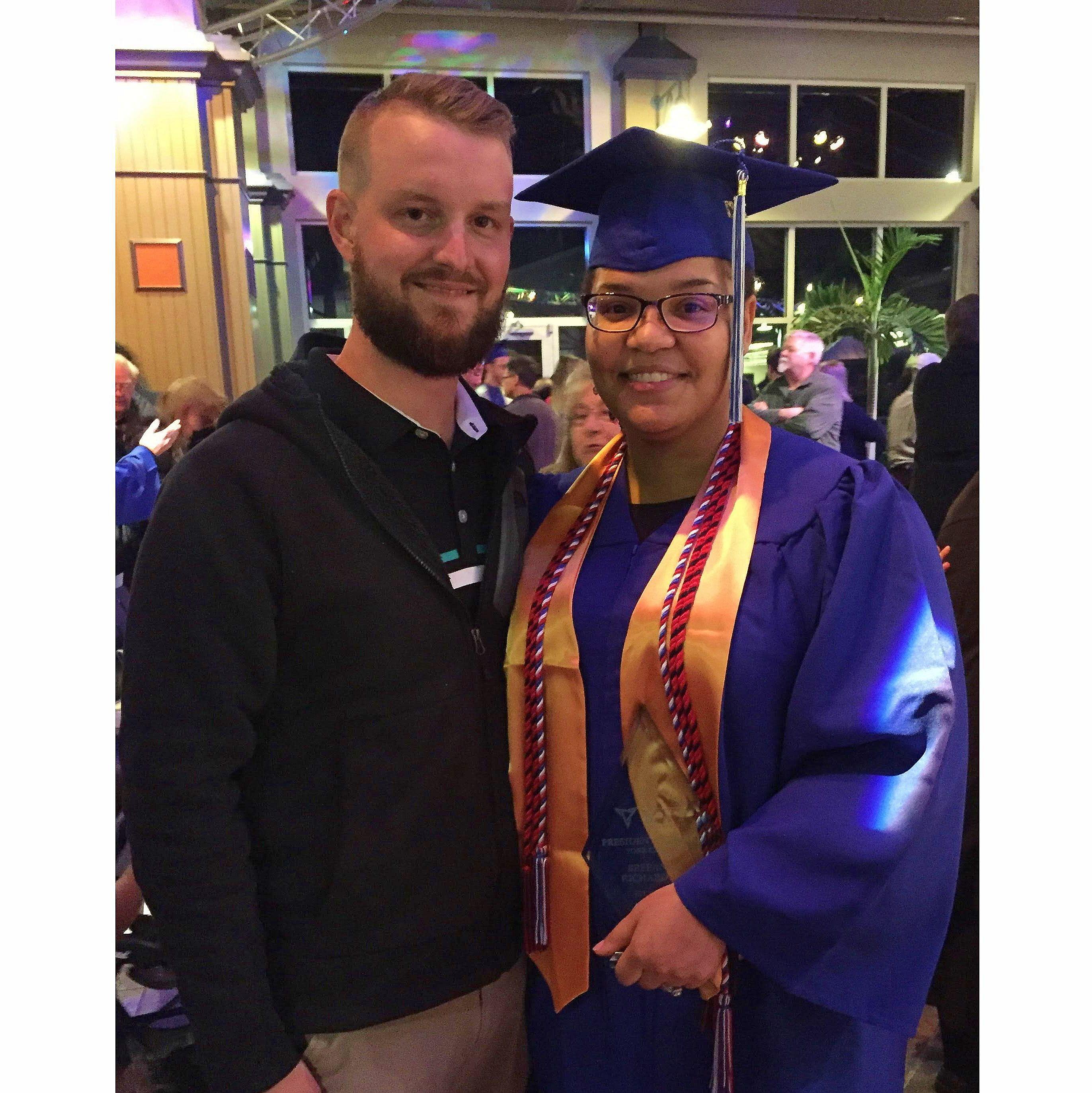 Bree graduating from YTI’s pharmacy technician program