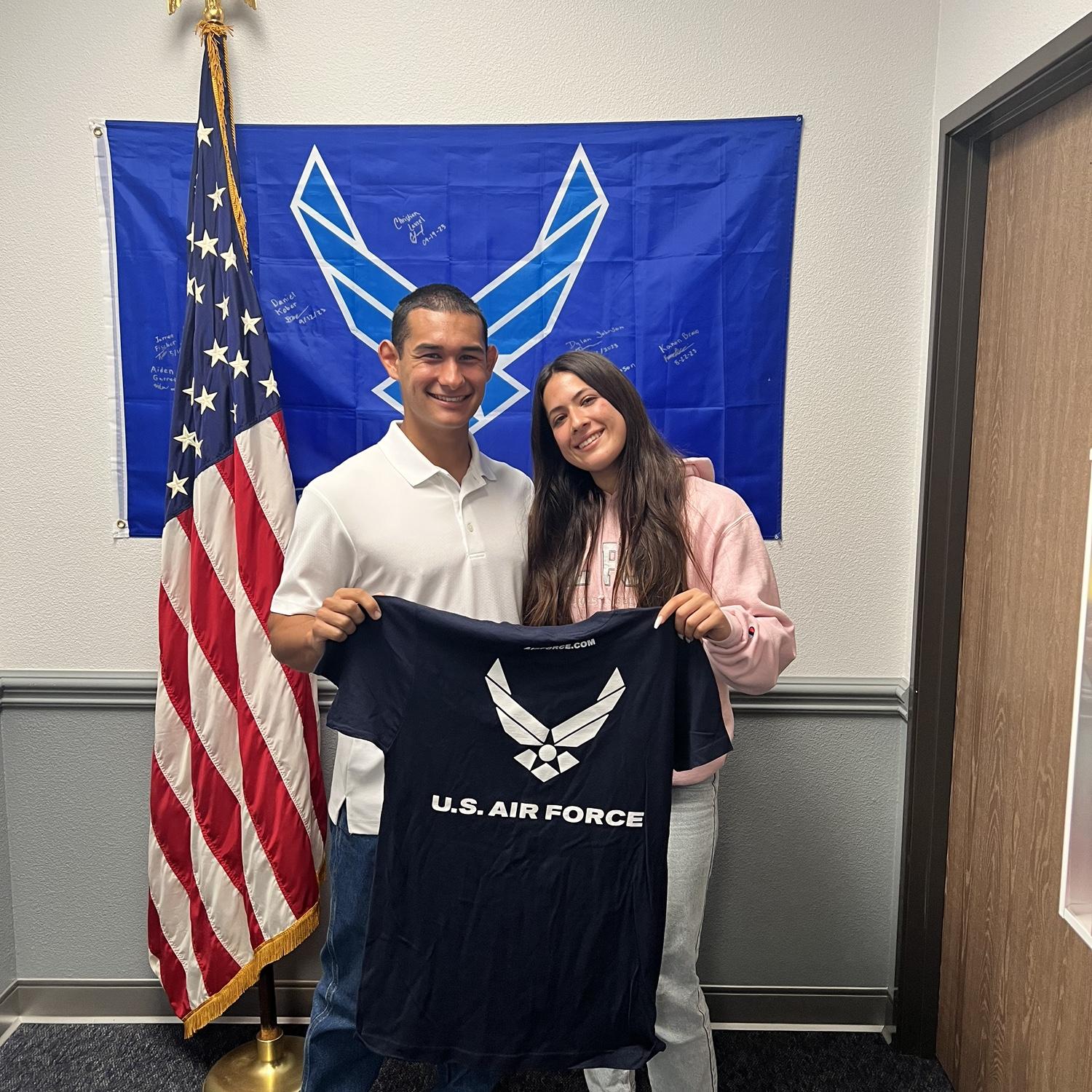 September 26, 2023: Adrian was sworn into the Air Force!