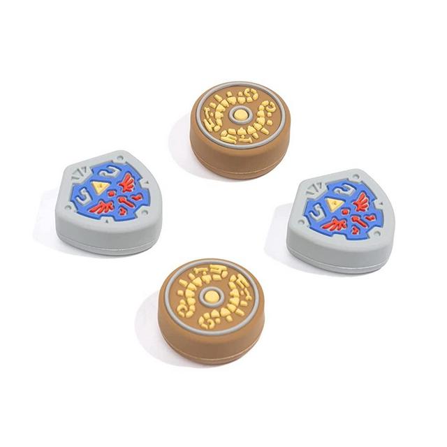PERFECTSIGHT Cute Switch Thumb Grips Caps Compatible with Nintendo Switch OLED/Lite Console, Soft Silicone Analog Stick Button Cover for Ns Joycon Controller, Kawaii Joystick Cap (4PCS, Zelda Sword)