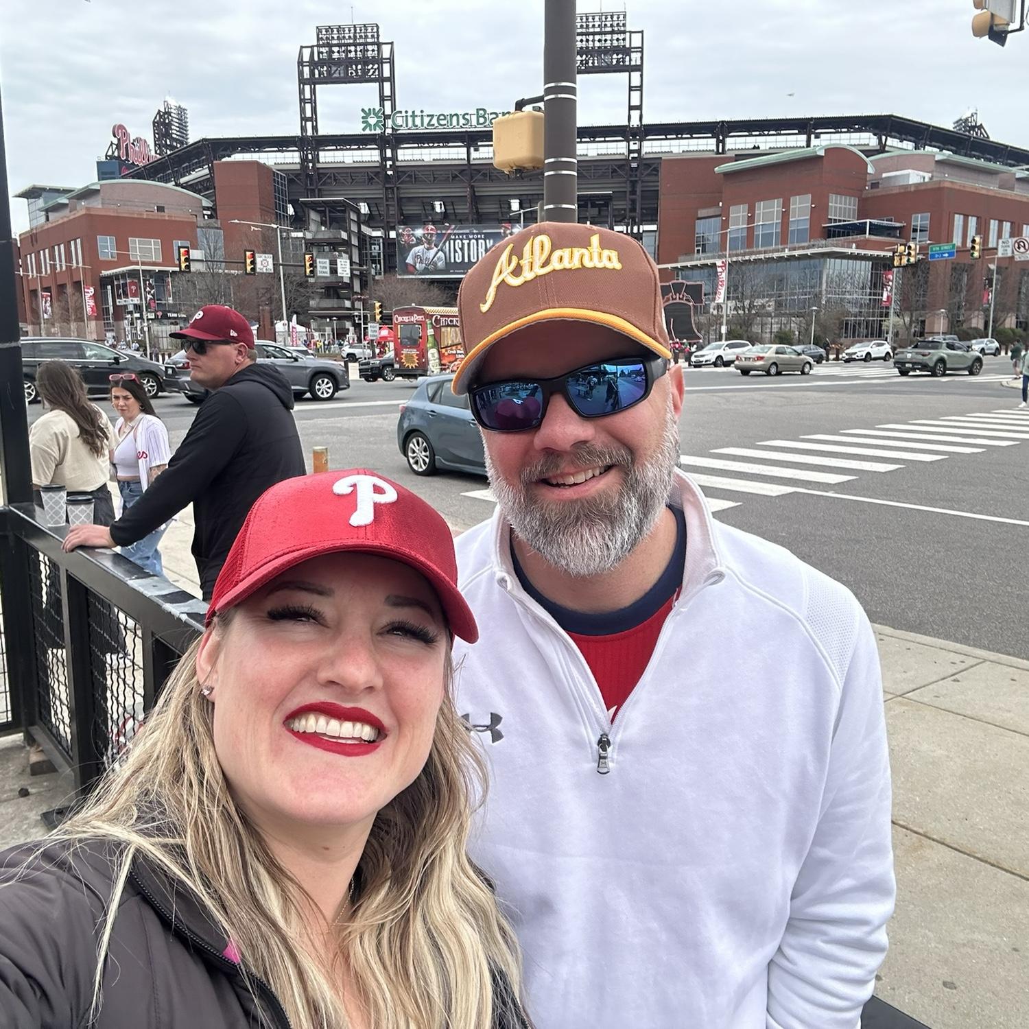 Surprise trip to Philadelphia for Corey’s birthday to watch the Phillies play the Braves, opening weekend