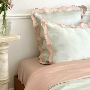 Eucalypso Scalloped Pillowcases (Set of 2) Euro Shams