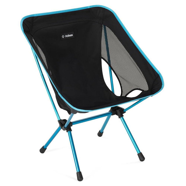 Helinox Chair One (re) High-Performance Camping Chair, Lightweight Compact Collapsible Outdoor Chairs, Backpacking, Picnic, Adventures, Black/Blue