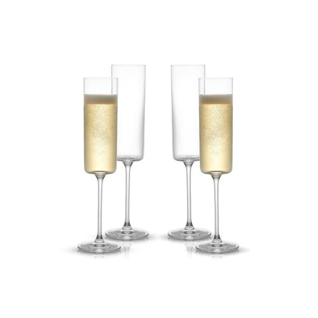 JoyJolt Elle Fluted Cylinder Martini Coupe Glass - Set of 2