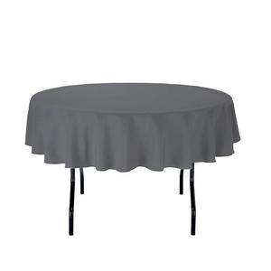 Gee Di Moda Tablecloth - 70" Inch Round Tablecloths for Circular Table Cover in Charcoal Washable Polyester - Great for Buffet Table, Parties, Holiday Dinner & More