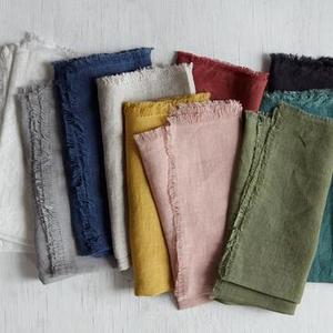 SOLID LINEN NAPKINS, OYSTER WHITE, SET OF 4