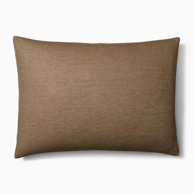 European Linen Duvet, King Sham, Cognac
