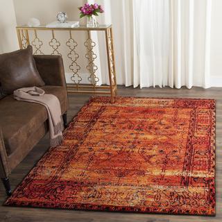 Vintage Hamadan Distressed Boho Area Rug