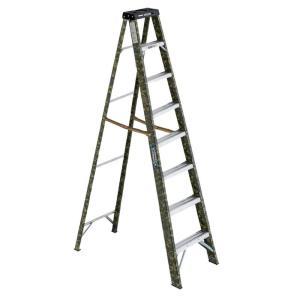 8 ft. Camo Design Fiberglass Step Ladder with 250 lbs. Load Capacity Type I Duty Rating