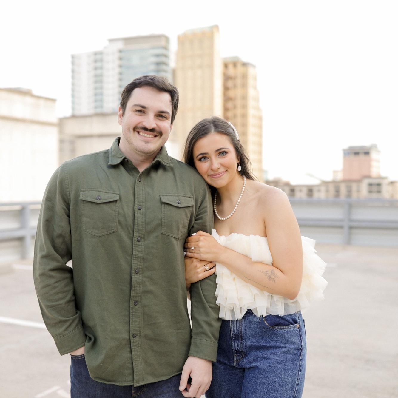 engagement photos in downtown
