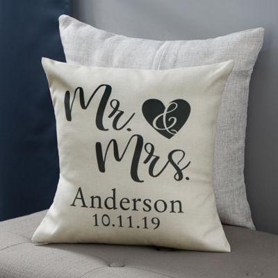 Personalized Elegant Couple 14-Inch Throw Pillow