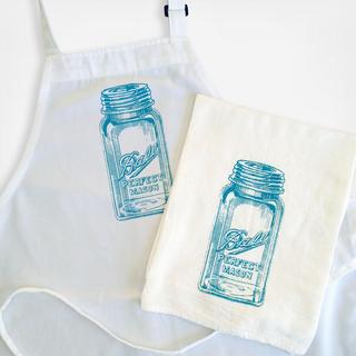 Mason Jar Kitchen Towel & Apron Set