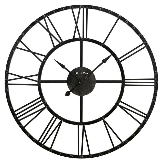 Bulova Carmen Wall Clock in Rustic Iron
