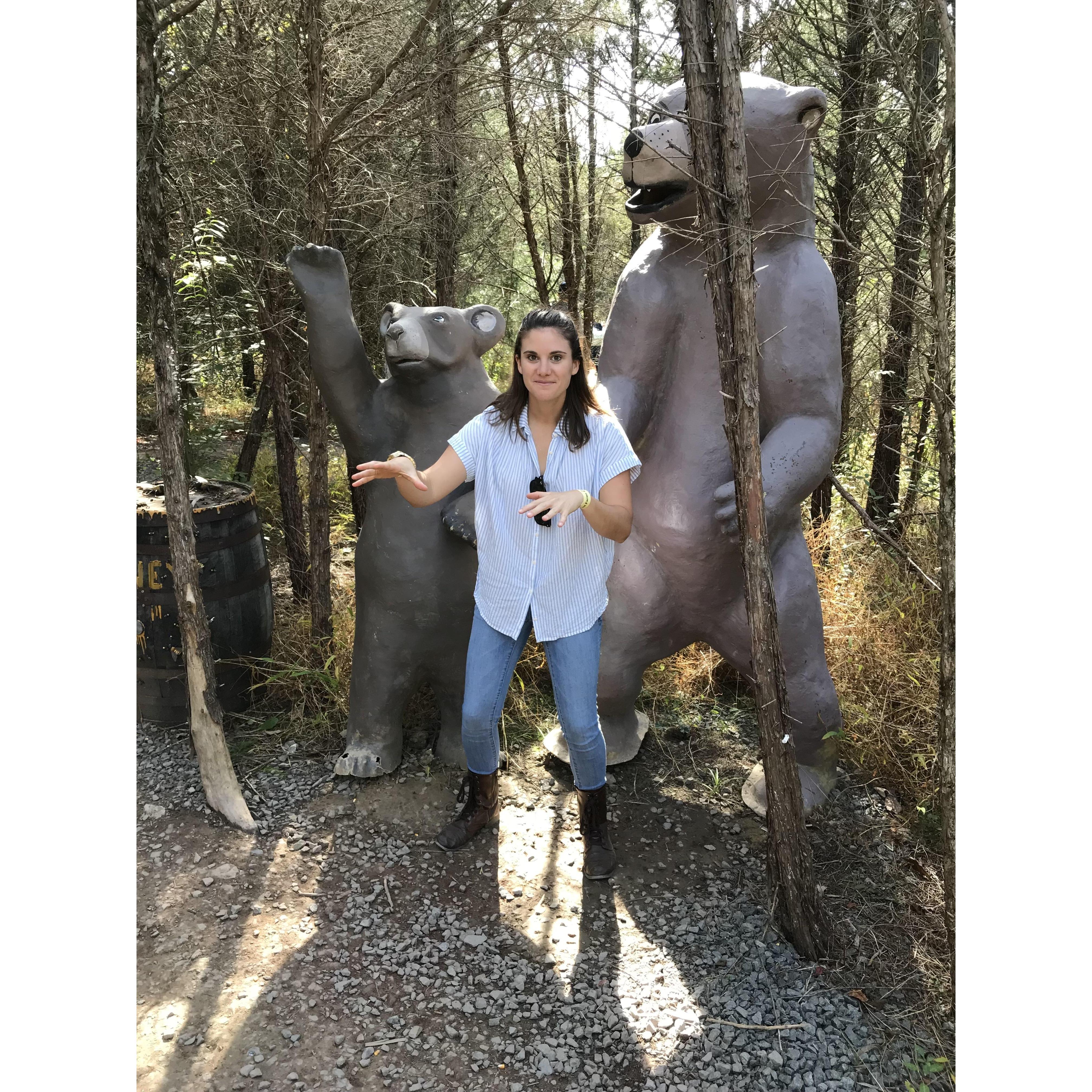 Lauren among her animals 2017
