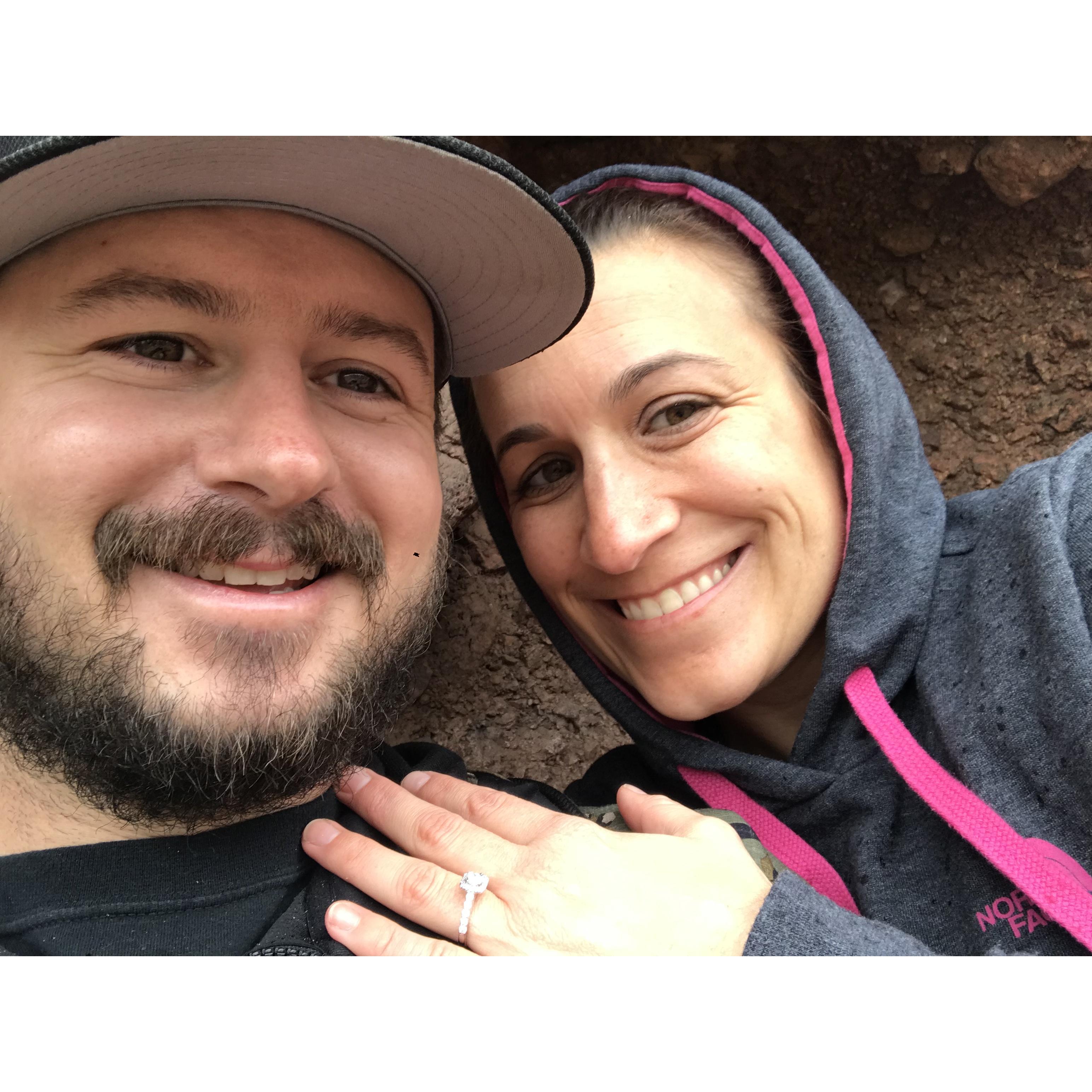Right after he popped the question in AZ 💕
