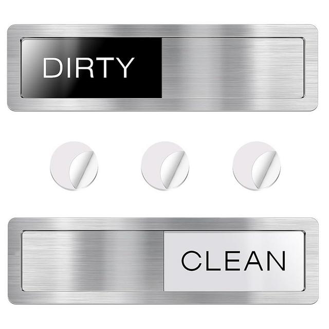 Eobiim Dishwasher Magnet Clean Dirty Sign, Premium Strong Clean Dirty Magnet for Dishwasher, Universal Dirty Clean Dishwasher Magnet, Clean Dirty Sign Indicator for Kitchen Decor, Easy to Read & Slide