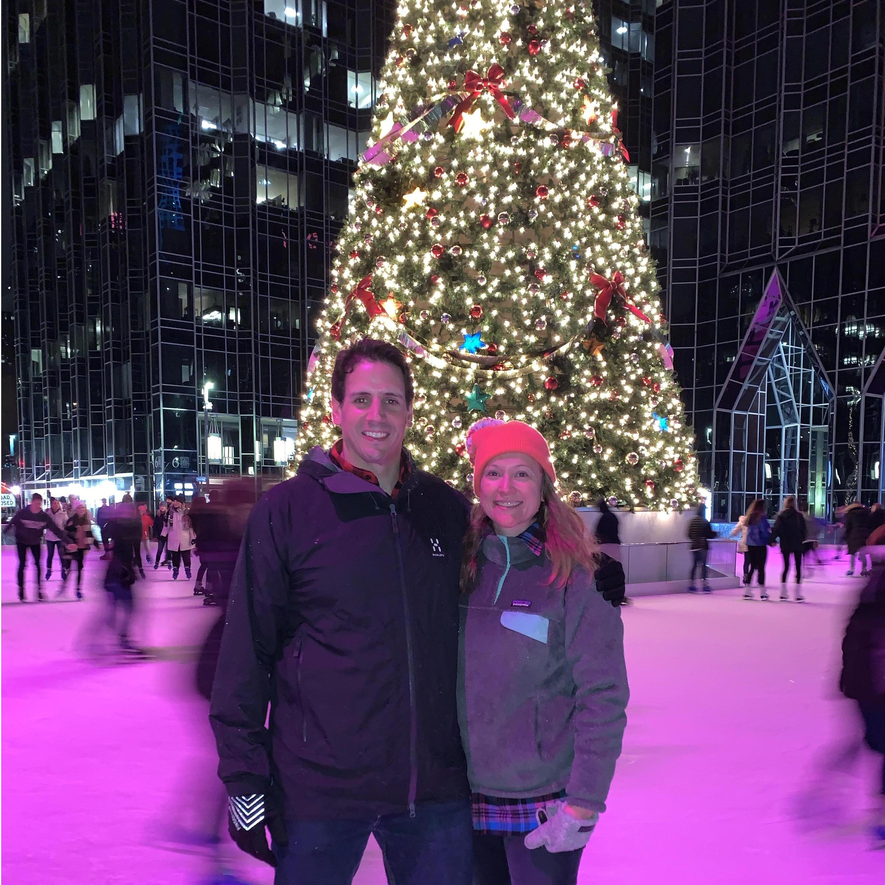 Ice skating downtown Pittsburgh, Christmas 2019