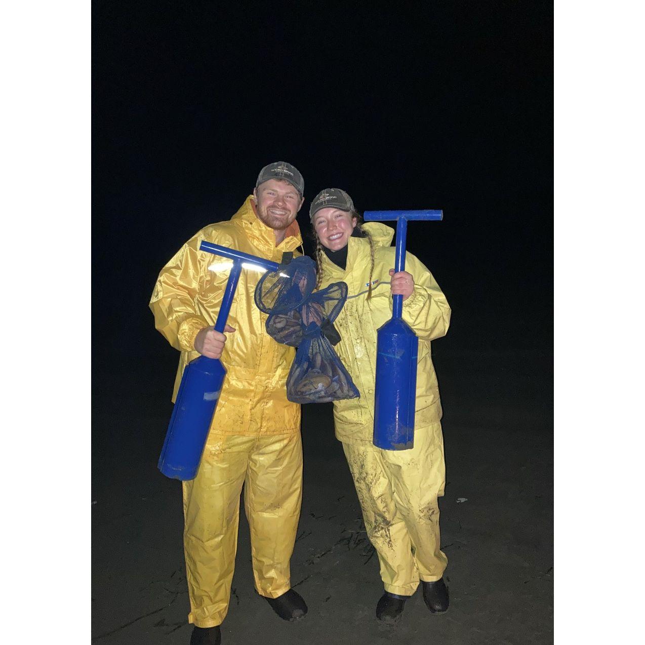 November 24, 2021- Tyler's first time clam slaying in Copalis, Washington