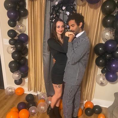 dressed as Morticia and Gomez for a Halloween party at Lauren and Kevin's house in Des Moines, IA 10/29/2022